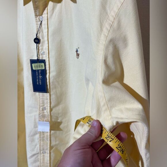 Ralph Lauren Vintage Men's Light Yellow Casual Shirt - Picture 5 of 6
